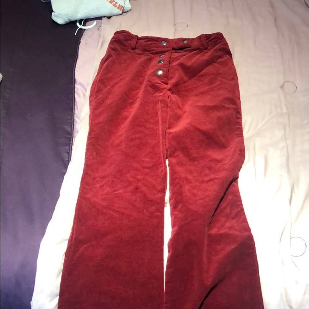 corduroy jeans - maroon